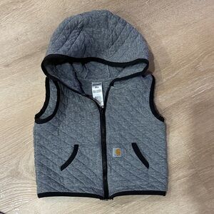 Carhartt Charcoal Quilted Hooded Vest